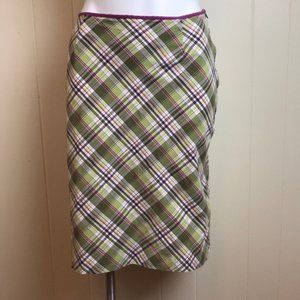 Vintage Herman Geist Diagonal Plaid Spring Skirt